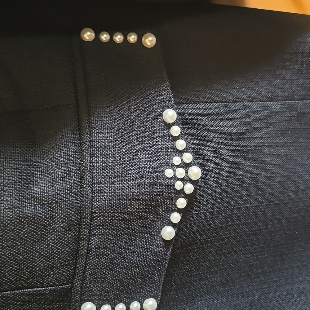 Sister Jane Black Jacket with White Accents - Picture 8 of 14